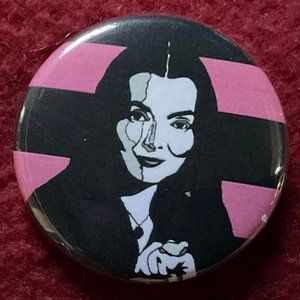 Morticia Addams button - 1.5" size